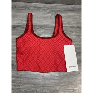 Lululemon Textured Mesh Tennis Tank Top Size XXS 2XS Red New